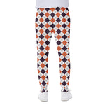 Halloween Checked Pattern Print Scuba Joggers