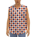 Halloween Checked Pattern Print Sleeveless Baseball Jersey