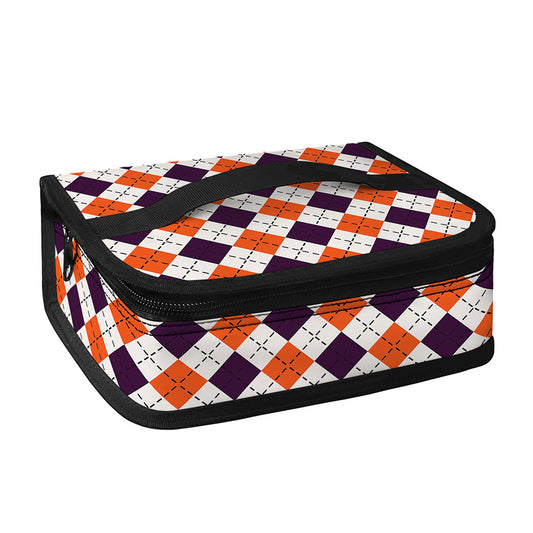 Halloween Checked Pattern Print Small Lunch Bag