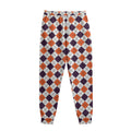 Halloween Checked Pattern Print Sweatpants