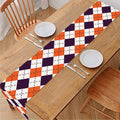 Halloween Checked Pattern Print Table Runner