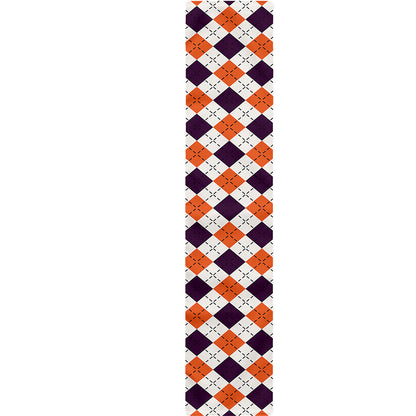 Halloween Checked Pattern Print Table Runner