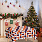 Halloween Checked Pattern Print Tablecloth