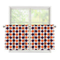 Halloween Checked Pattern Print Tier Curtains