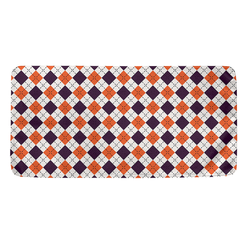 Halloween Checked Pattern Print Towel