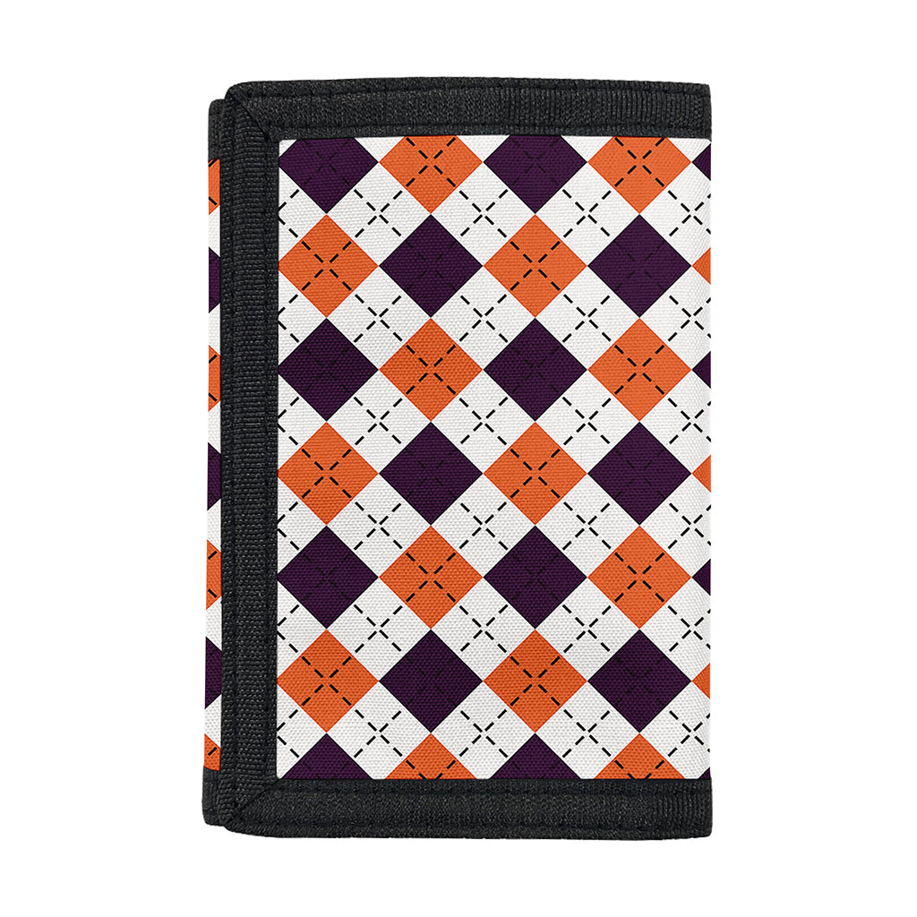 Halloween Checked Pattern Print Trifold Wallet