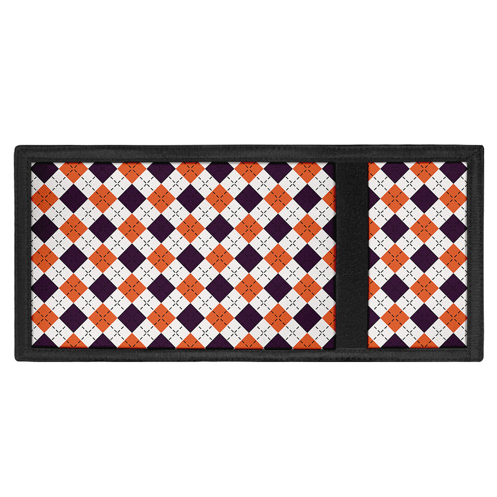 Halloween Checked Pattern Print Trifold Wallet