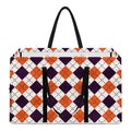 Halloween Checked Pattern Print Utility Tote Bag