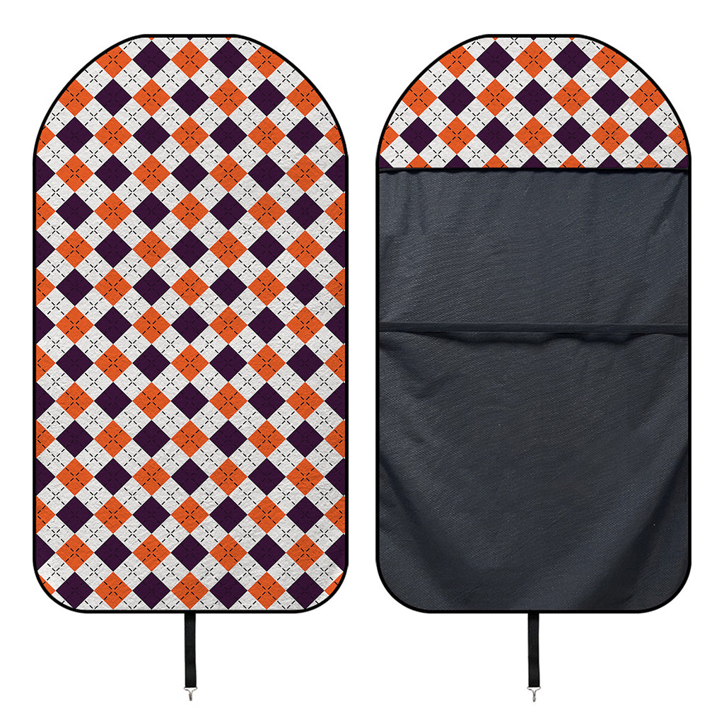 Halloween Checked Pattern Print Waterproof Car Seat Cover