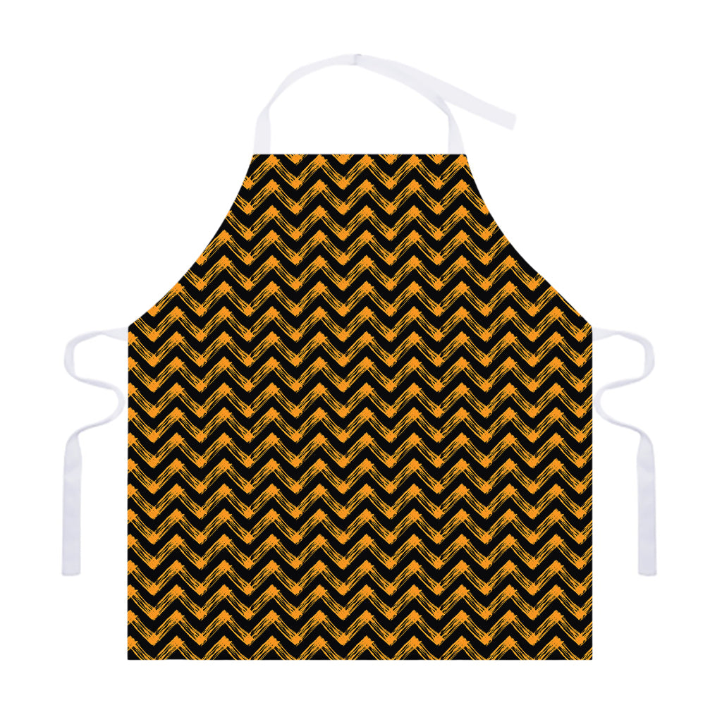 Halloween Chevron Pattern Print Adjustable Apron