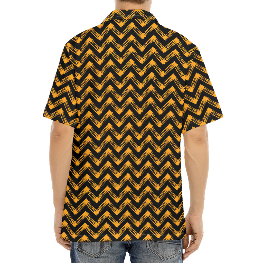 Halloween Chevron Pattern Print Aloha Shirt