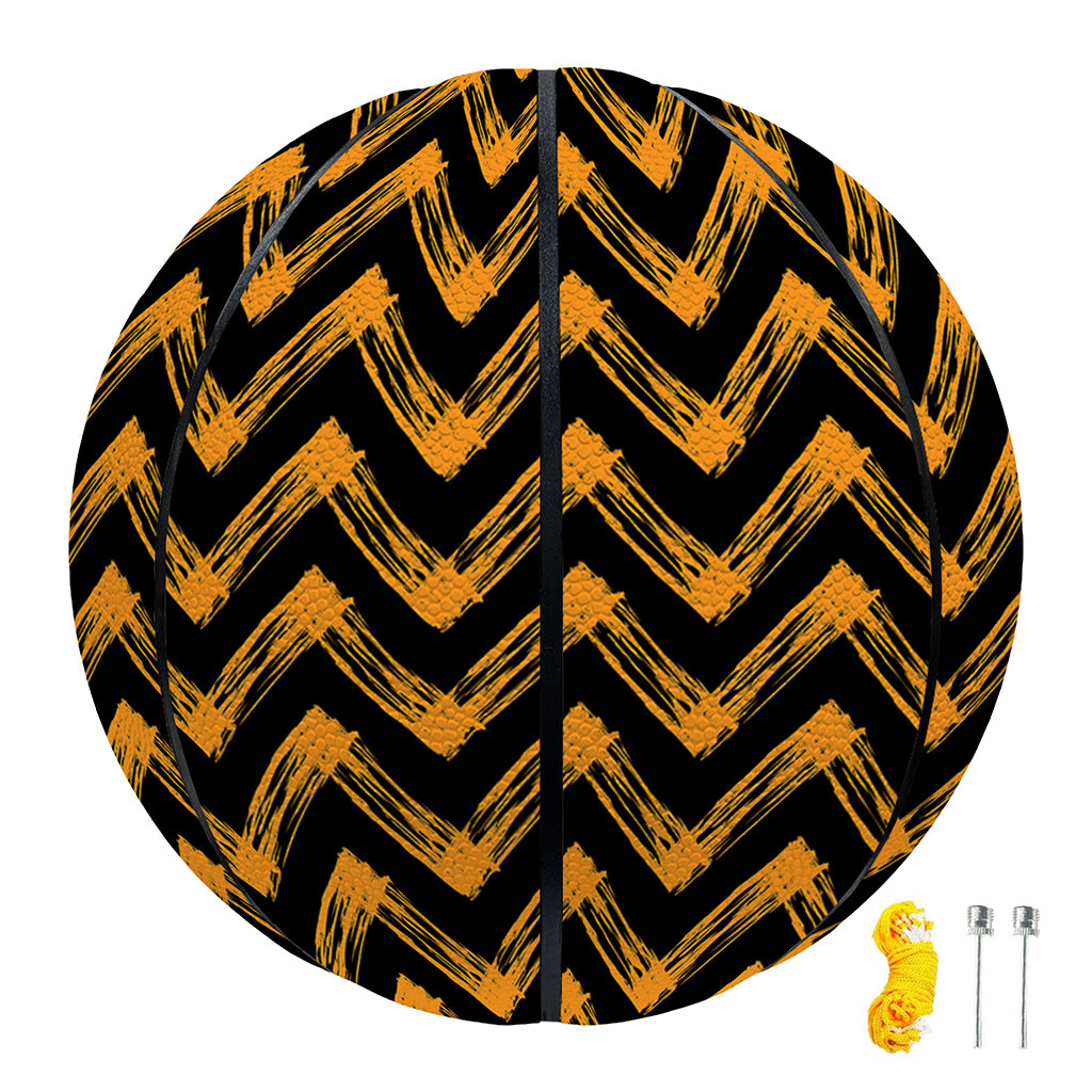 Halloween Chevron Pattern Print Basketball