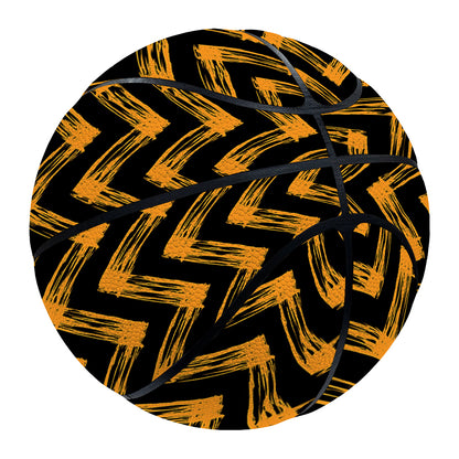 Halloween Chevron Pattern Print Basketball
