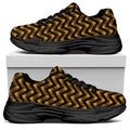 Halloween Chevron Pattern Print Black Chunky Shoes