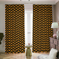 Halloween Chevron Pattern Print Dimout Pencil Pleat Curtains