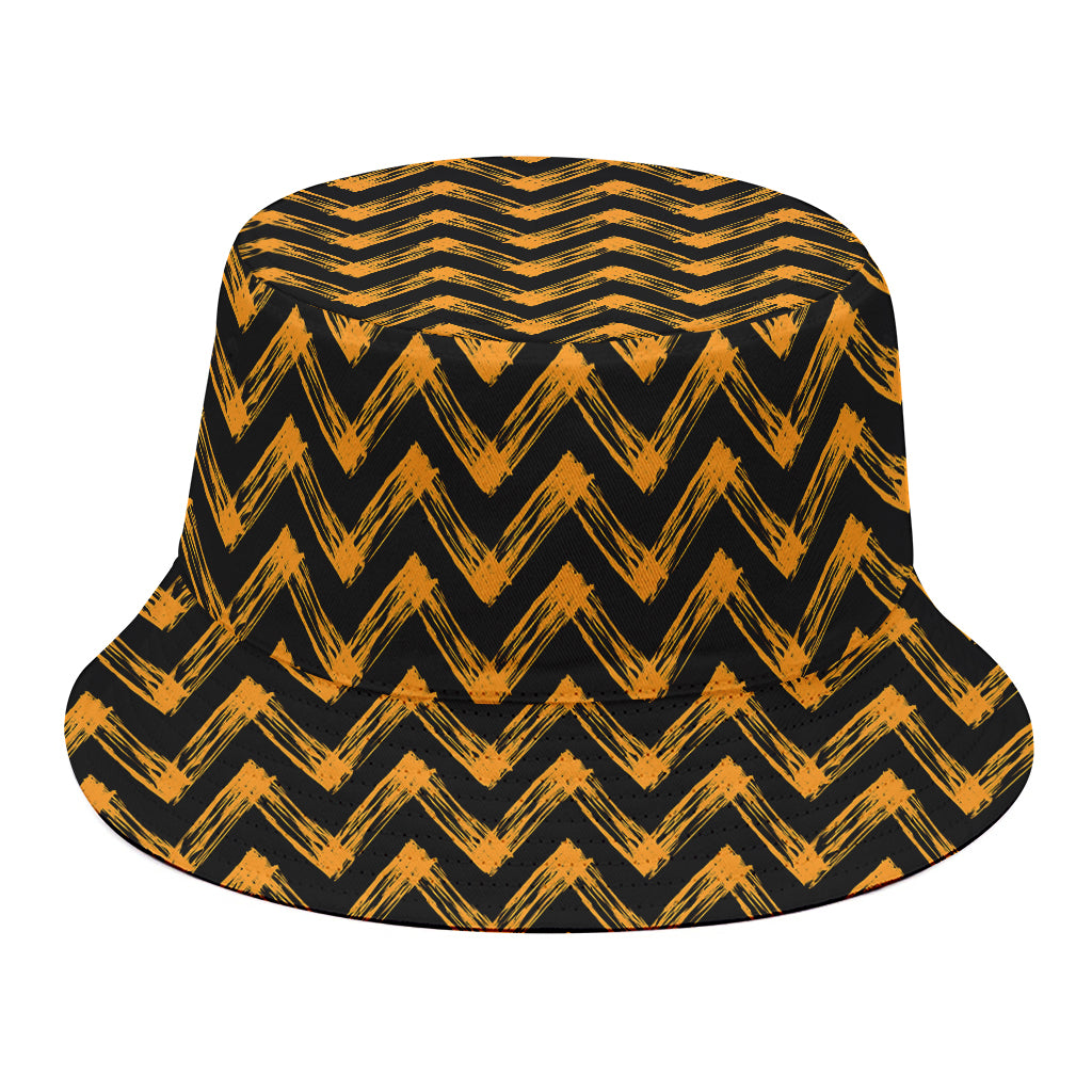 Halloween Chevron Pattern Print Bucket Hat