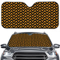 Halloween Chevron Pattern Print Car Windshield Sun Shade