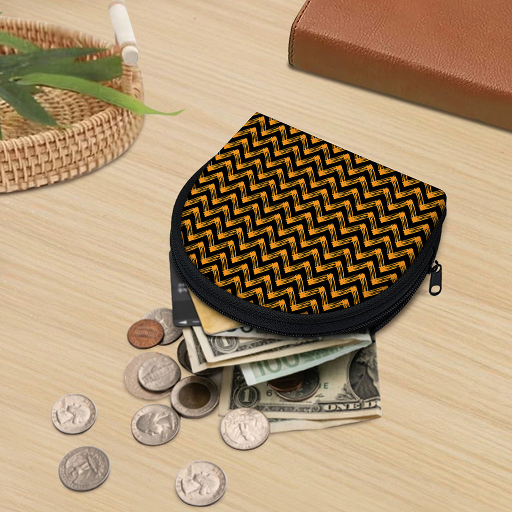 Halloween Chevron Pattern Print Coin Purse