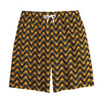 Halloween Chevron Pattern Print Cotton Shorts