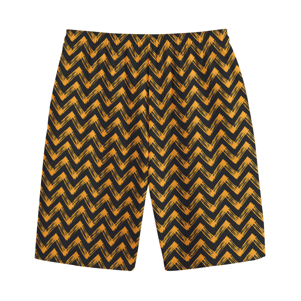 Halloween Chevron Pattern Print Cotton Shorts