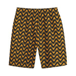 Halloween Chevron Pattern Print Cotton Shorts