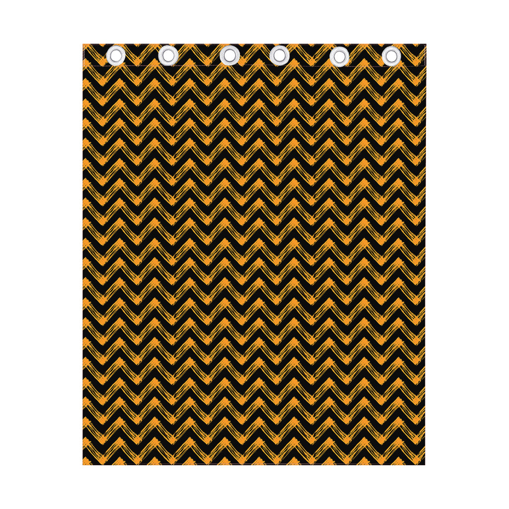 Halloween Chevron Pattern Print Curtain