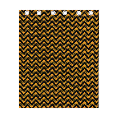 Halloween Chevron Pattern Print Curtain