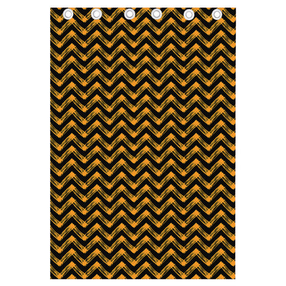 Halloween Chevron Pattern Print Curtain
