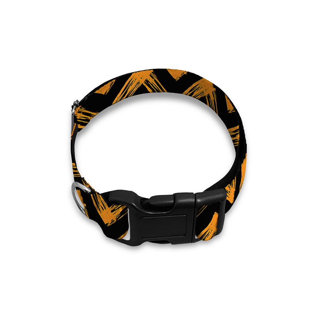 Halloween Chevron Pattern Print Dog Collar