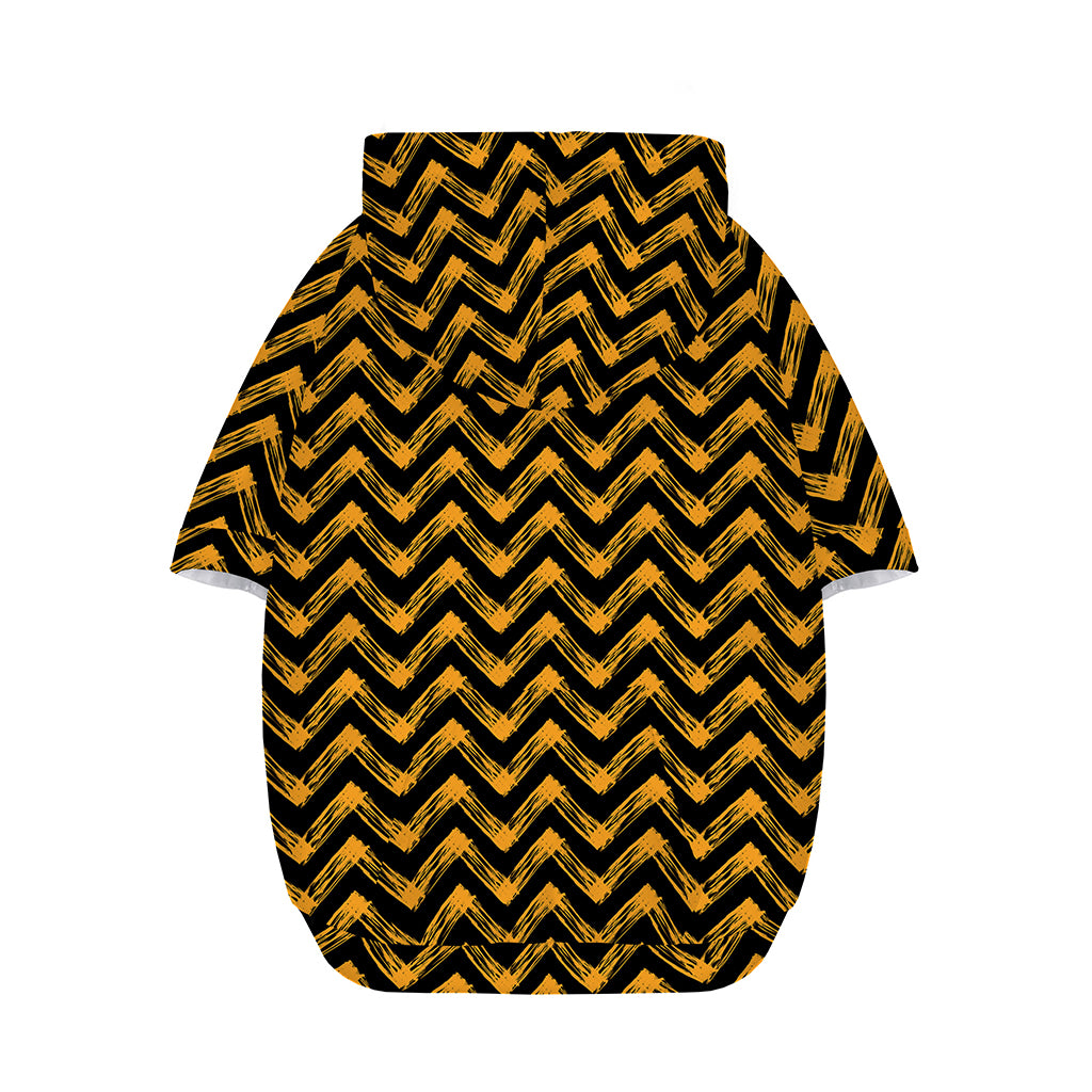 Halloween Chevron Pattern Print Dog Zip Up Hoodie