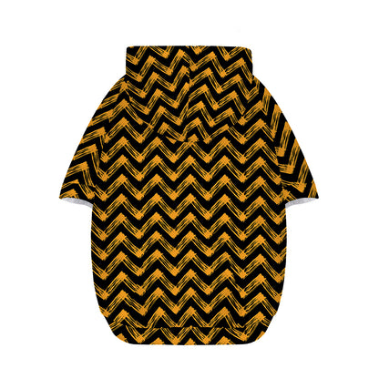 Halloween Chevron Pattern Print Dog Zip Up Hoodie