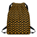 Halloween Chevron Pattern Print Drawstring Backpack