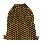 Halloween Chevron Pattern Print Drawstring Bag