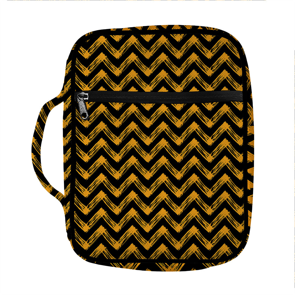 Halloween Chevron Pattern Print Front Pocket Bible Bag