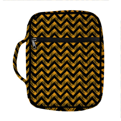 Halloween Chevron Pattern Print Front Pocket Bible Bag