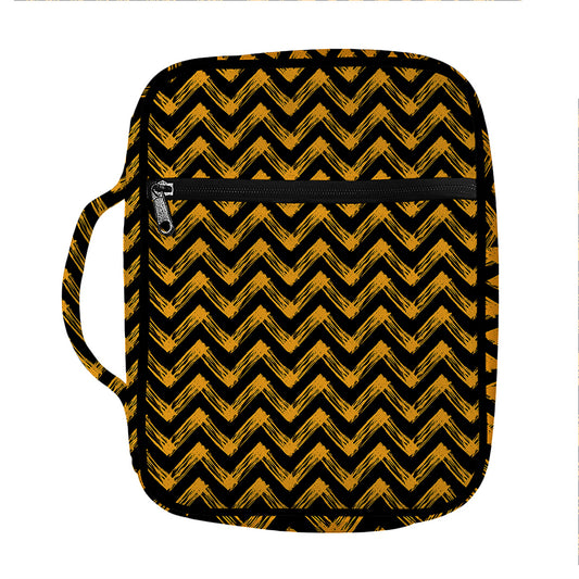 Halloween Chevron Pattern Print Front Pocket Bible Bag