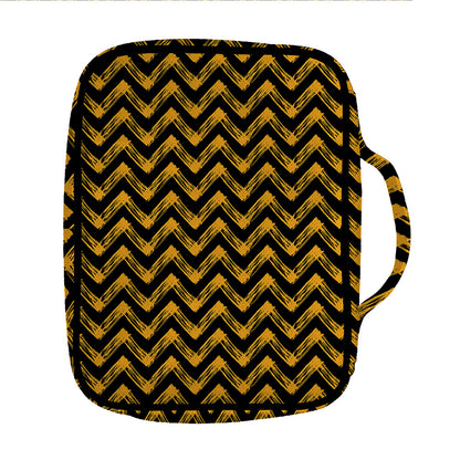 Halloween Chevron Pattern Print Front Pocket Bible Bag