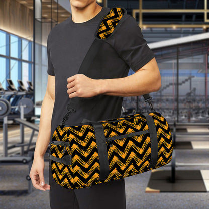 Halloween Chevron Pattern Print Gym Bag