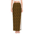 Halloween Chevron Pattern Print High Slit Maxi Skirt