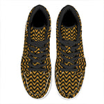 Halloween Chevron Pattern Print High Top Leather Sneakers