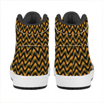 Halloween Chevron Pattern Print High Top Leather Sneakers