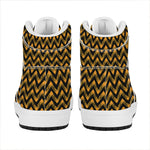 Halloween Chevron Pattern Print High Top Leather Sneakers