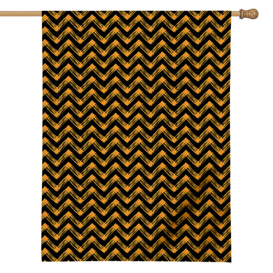 Halloween Chevron Pattern Print House Flag