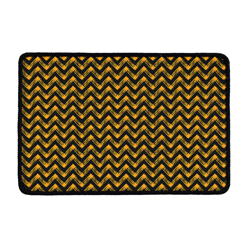 Halloween Chevron Pattern Print Kitchen Mat