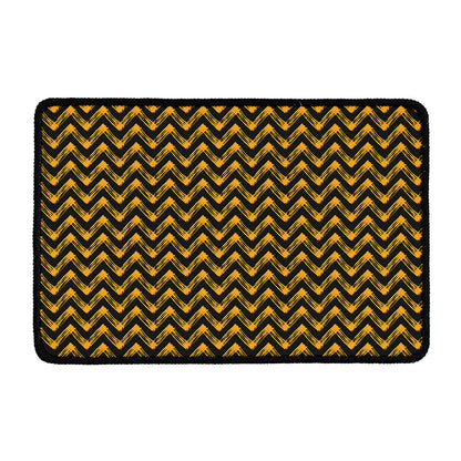 Halloween Chevron Pattern Print Kitchen Mat