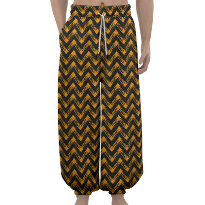 Halloween Chevron Pattern Print Lantern Pants