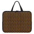 Halloween Chevron Pattern Print Laptop Sleeve With Handle