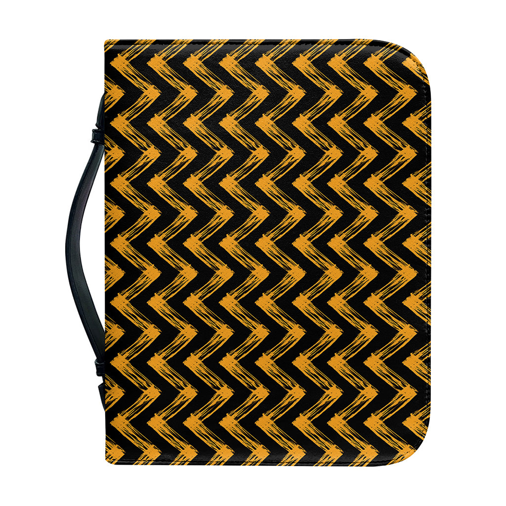Halloween Chevron Pattern Print Leather Bible Cover