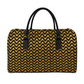 Halloween Chevron Pattern Print Leather Duffel Bag