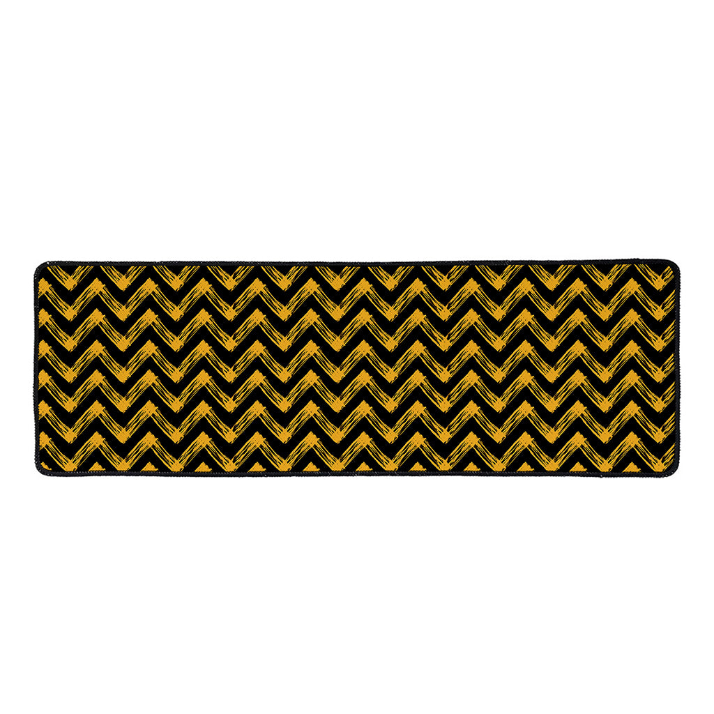 Halloween Chevron Pattern Print Long Kitchen Mat